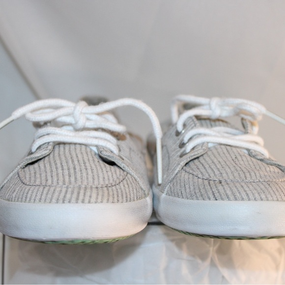 Vans Surf Siders off the wall Striped Canvas Sneakers with White Laces size 6.5 - Picture 4 of 7